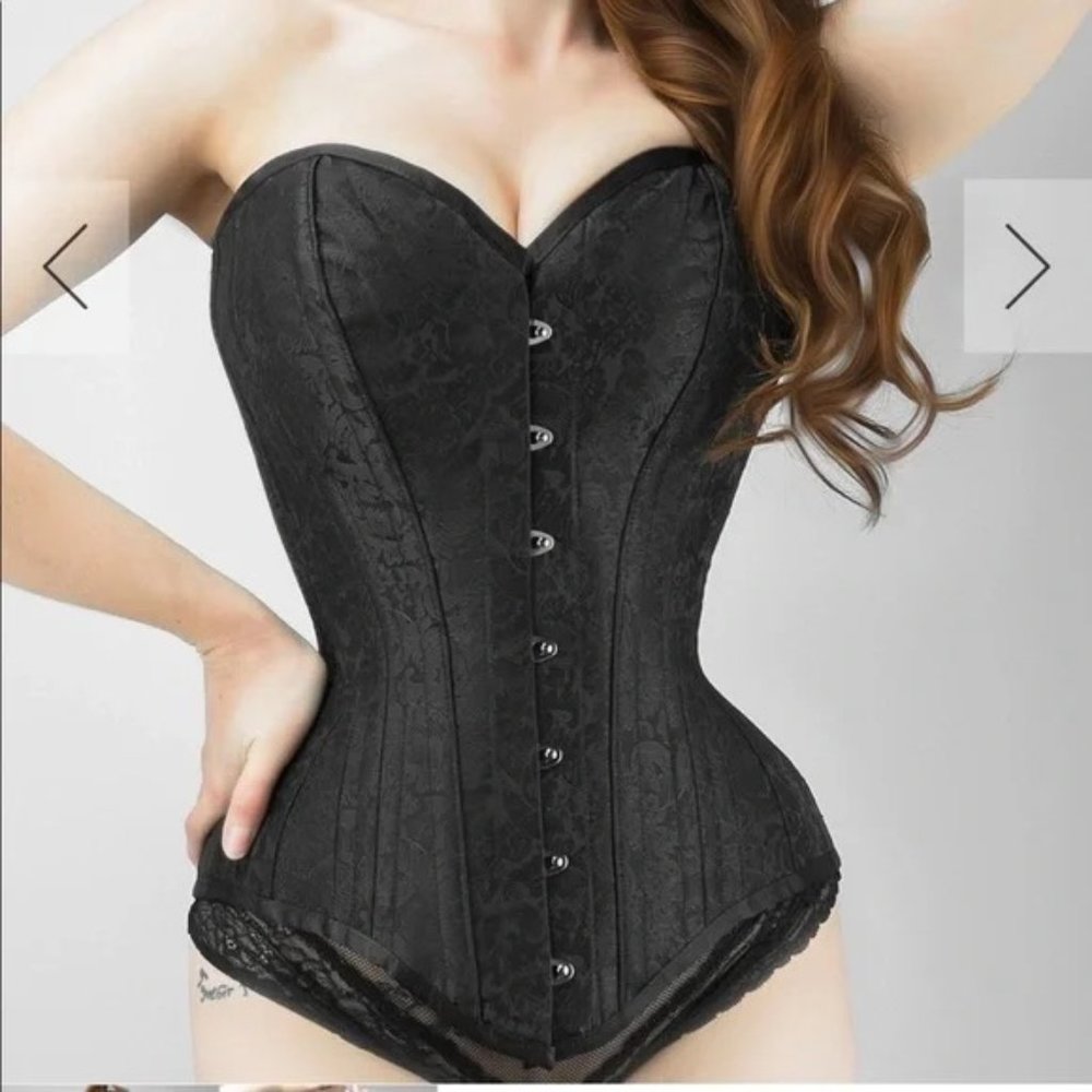 Black Brocade Corset